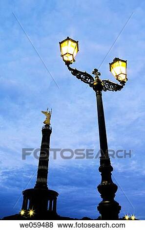Stock Photo - The Siegessaule (Victory Column) was constructed to commemorate the German victories over Denmark in 1864, Austria in 1866 and France in 1870-71. It was inaugurated by Emperor William I in 1873 and is now in the centre of the Tiergarten.. Fotosearch