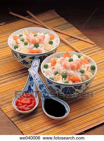 Three flavoured fried rice View Large Photo Image Stock Photograph - Three flavoured fried rice. Fotosearch