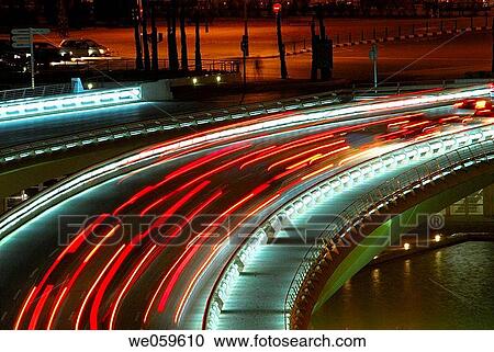 Stock Image - Traffico. Valencia. Near Ciudad de las Artes y las Ciencias. Spain. Fotosearch