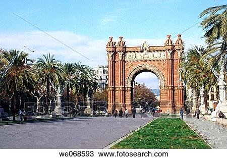 Triumphal Arch. Barcelona. Spain View Large Photo Image Stock Image - Triumphal Arch. Barcelona. Spain. Fotosearch