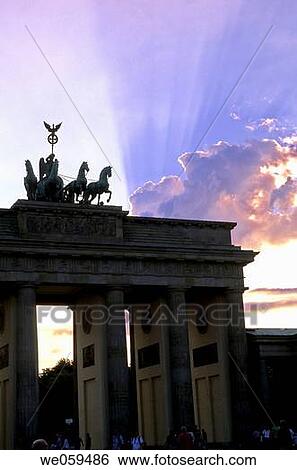 Triumphal arch of 18th century Brandenburg Gate on Pariser Platz, Berlin, Germany View Large Photo Image Stock Photograph - Triumphal arch of 18th century Brandenburg Gate on Pariser Platz, Berlin, Germany. Fotosearch