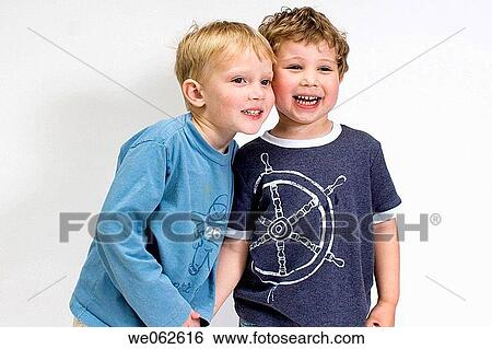 Two four-year-olds playing View Large Photo Image Stock Photograph - Two four-year-olds playing. Fotosearch