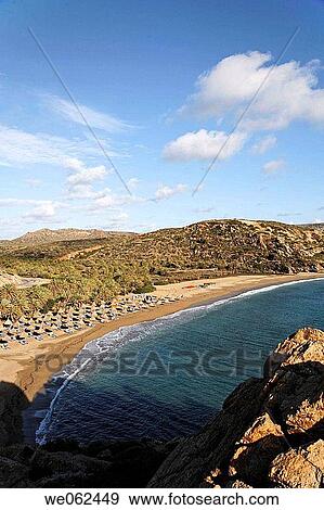 Vai palm beach, eastern Crete, Greece View Large Photo Image Stock Photo - Vai palm beach, eastern Crete, Greece. Fotosearch