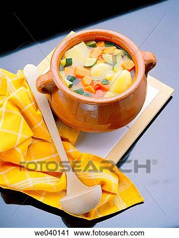 Vegetable soup View Large Photo Image Stock Image - Vegetable soup. Fotosearch