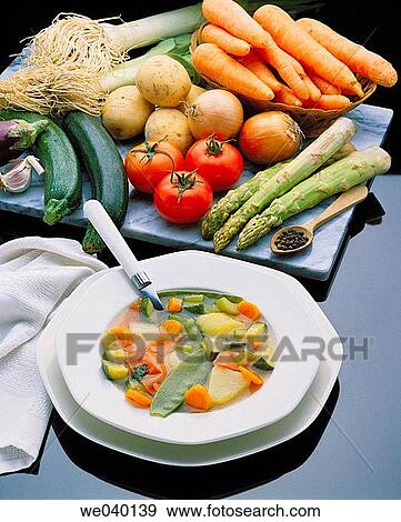 Stock Photo - Vegetable soup. Fotosearch