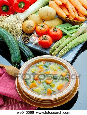 Vegetable soup View Large Photo Image Stock Photography - Vegetable soup. Fotosearch