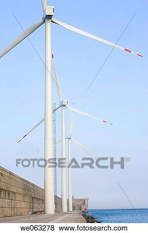 Wind turbines, Port of Bilbao, Santurtzi. Biscay, Euskadi, Spain View Large Photo Image Stock Photo - Wind turbines, Port of Bilbao, Santurtzi. Biscay, Euskadi, Spain. Fotosearch