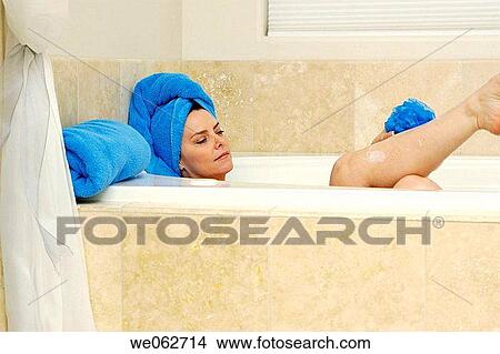 Woman in Bath View Large Photo Image Picture - Woman in Bath. Fotosearch