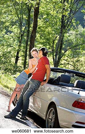 Young couple on the road. Gipuzkoa, Euskadi. View Large Photo Image Stock Image - Young couple on the road. Gipuzkoa, Euskadi.. Fotosearch