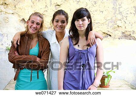 16-18 year old girls View Large Photo Image Stock Photo - 16-18 year old girls. Fotosearch