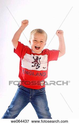 5 Year old boy punching the air with joy, and excitement View Large Photo Image Stock Photo - 5 Year old boy punching the air with joy, and excitement. Fotosearch