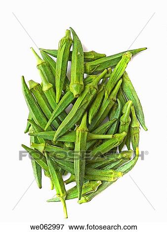 Stock Photo - Abelmoschus esculentus. Lady Finger. Pune, Maharashtra, India.. Fotosearch