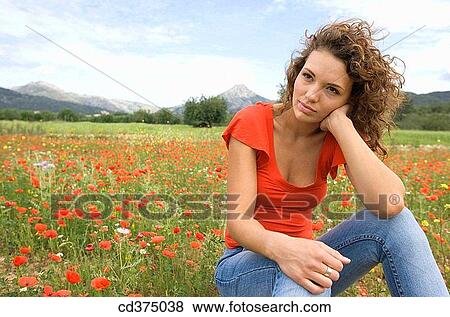 absorbed, calm, brunette, 20's View Large Photo Image Stock Photo - absorbed, calm, brunette, 20's. Fotosearch