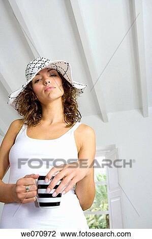 accessory, brunette, at-home, 20's View Large Photo Image Stock Image - accessory, brunette, at-home, 20's. Fotosearch