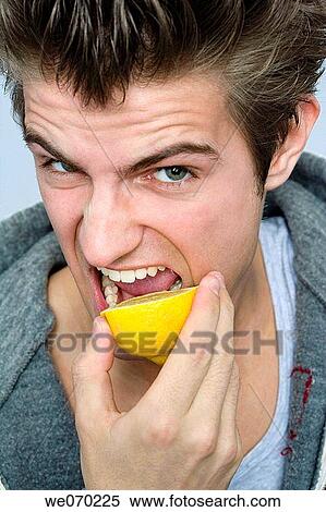 adolescence, blue eyes, biting, bite, acid View Large Photo Image Stock Photography - adolescence, blue eyes, biting, bite, acid. Fotosearch