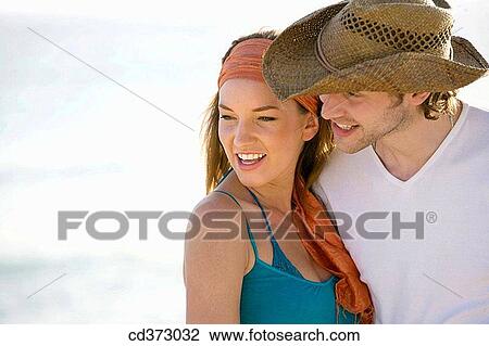 Stock Image - affection, beach, bandana, amusement, 20's. Fotosearch