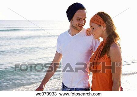 affection, bond, beach, backlight, 20's View Large Photo Image Stock Image - affection, bond, beach, backlight, 20's. Fotosearch