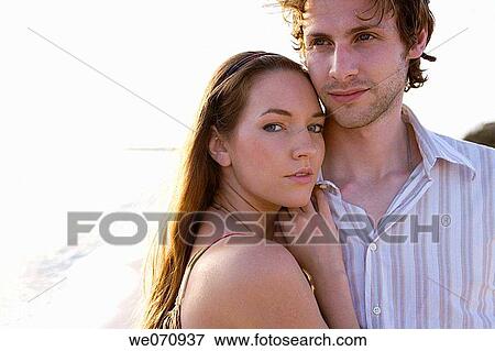 affection, bond, beach, backlight, 20's View Large Photo Image Stock Photo - affection, bond, beach, backlight, 20's. Fotosearch