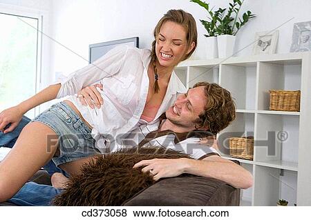 amusement, bonding, bond, at-home, 20's View Large Photo Image Stock Photo - amusement, bonding, bond, at-home, 20's. Fotosearch