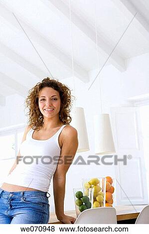 at-home, brunette, 20's View Large Photo Image Stock Photo - at-home, brunette, 20's. Fotosearch
