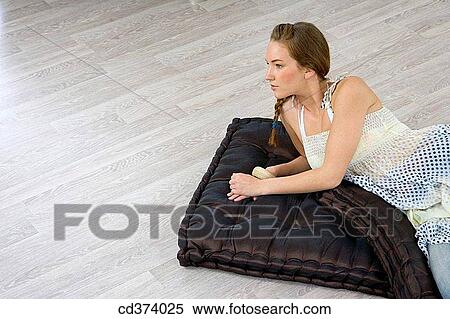 at-home, brunette, absorbed View Large Photo Image Stock Photography - at-home, brunette, absorbed. Fotosearch