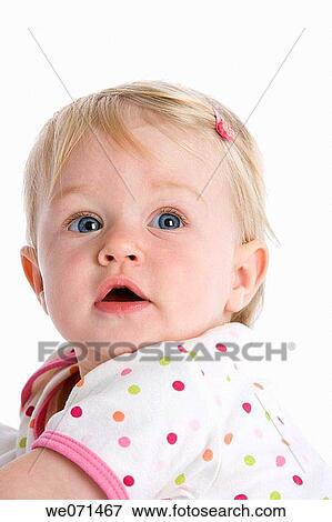 attentive, blue eyes, blond, baby, attention View Large Photo Image Stock Photo - attentive, blue eyes, blond, baby, attention. Fotosearch