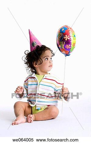 baby, balloon, barefoot, birthday, Birthday party, brunette View Large Photo Image Stock Photography - baby, balloon, barefoot, birthday, Birthday party, brunette. Fotosearch