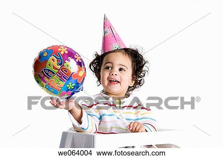 baby, balloon, birthday, Birthday party, brunette, chair View Large Photo Image Picture - baby, balloon, birthday, Birthday party, brunette, chair. Fotosearch