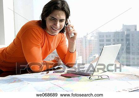 Bank card, calling, black hair, 20's View Large Photo Image Stock Photo - Bank card, calling, black hair, 20's. Fotosearch