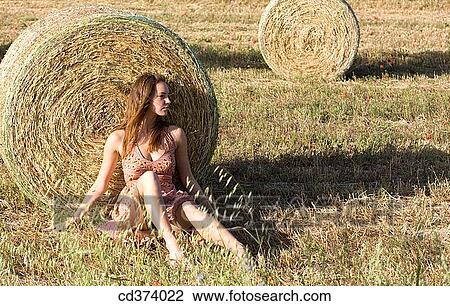 barefoot, brunette, calm View Large Photo Image Stock Image - barefoot, brunette, calm. Fotosearch