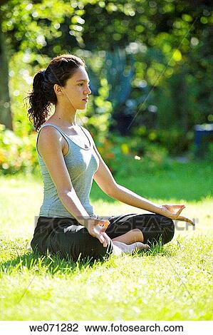 barefoot, concentrate, brunette, absorbed View Large Photo Image Stock Image - barefoot, concentrate, brunette, absorbed. Fotosearch