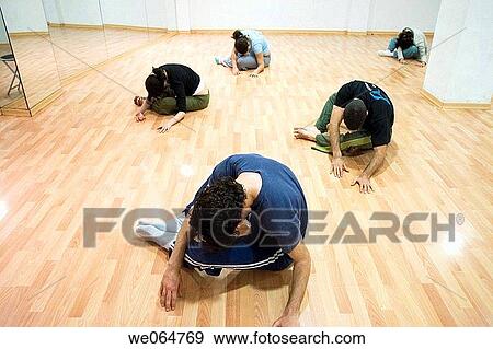 barefoot, exercise, contemporary, 20's View Large Photo Image Stock Photo - barefoot, exercise, contemporary, 20's. Fotosearch