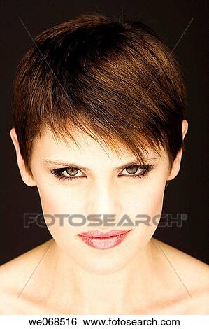 Stock Photograph - beauty, Beauty Care, brunette, Close-up. Fotosearch