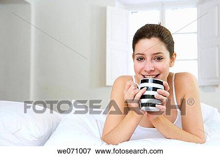 bed, bedroom, brunette, calm View Large Photo Image Stock Photo - bed, bedroom, brunette, calm. Fotosearch