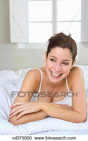 bed, bedroom, brunette, calm View Large Photo Image Stock Photography - bed, bedroom, brunette, calm. Fotosearch