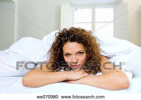 bed, brunette, bedroom, absorbed View Large Photo Image Stock Image - bed, brunette, bedroom, absorbed. Fotosearch