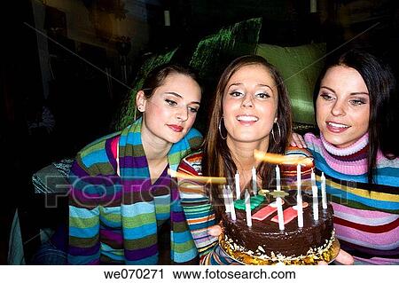 birthday, Birthday cake, Birthday party, brunette, candle View Large Photo Image Stock Image - birthday, Birthday cake, Birthday party, brunette, candle. Fotosearch