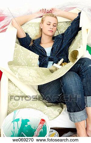 blond, break, break-time, bucket View Large Photo Image Stock Image - blond, break, break-time, bucket. Fotosearch