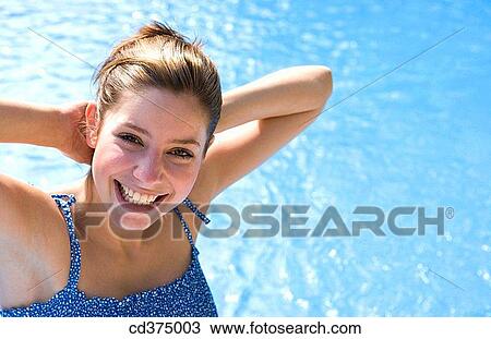 blue, brunette, amusement View Large Photo Image Stock Image - blue, brunette, amusement. Fotosearch