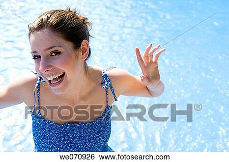 blue, brunette, amusement View Large Photo Image Stock Photograph - blue, brunette, amusement. Fotosearch