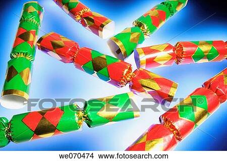 blue, celebrate, celebration, Christmas, Christmas Cracker, Close-up View Large Photo Image Picture - blue, celebrate, celebration, Christmas, Christmas Cracker, Close-up. Fotosearch