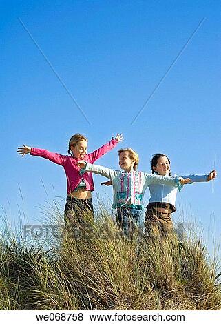 blue sky, alive, blue, Arms open, amusement, air View Large Photo Image Stock Photo - blue sky, alive, blue, Arms open, amusement, air. Fotosearch