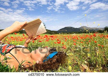 book, brunette, calm View Large Photo Image Stock Image - book, brunette, calm. Fotosearch