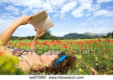 book, brunette, calm View Large Photo Image Stock Image - book, brunette, calm. Fotosearch