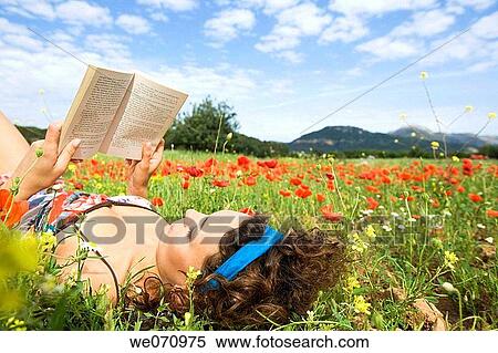 book, brunette, calm View Large Photo Image Stock Photography - book, brunette, calm. Fotosearch