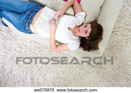 book, carpet, calm, brunette, at-home View Large Photo Image Stock Image - book, carpet, calm, brunette, at-home. Fotosearch