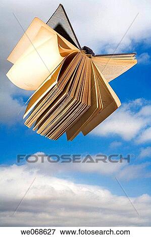 Book in flight View Large Photo Image Stock Photo - Book in flight. Fotosearch