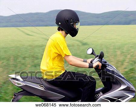 Stock Photography - boy, Country road, country, contemporary, adolescence. Fotosearch