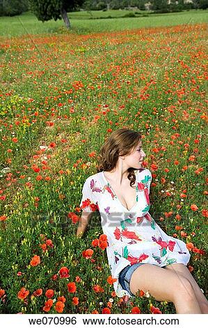 brunette, calm, absorbed View Large Photo Image Stock Photograph - brunette, calm, absorbed. Fotosearch
