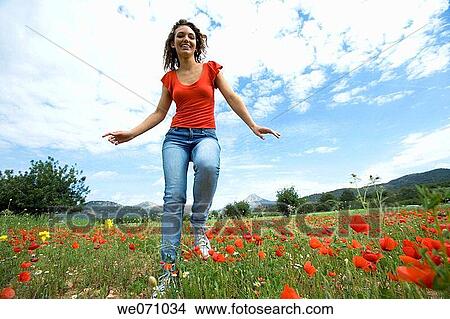 Picture - brunette, calm, carefree. Fotosearch